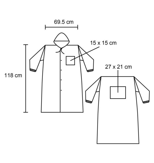 IMPERMEABLE NIMBO BLANCO/NEGRO (PM 12 - POLIÉSTER) - Imagen 2