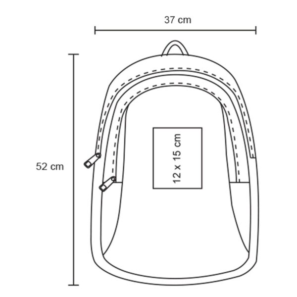 MOCHILA YOCO NEGRO (BL 027 - POLIÉSTER) - Imagen 2