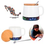 TAZA FRIDA NEGRO (HO 026 HUICHOL - CERÁMICA) - Image 5