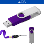 MEMORIA USB LONDON GIRATORIA 4GB (USB010-U) MORADO