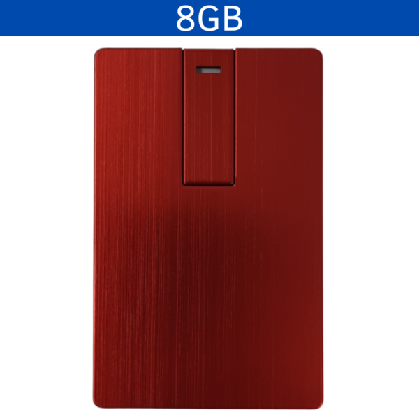 MEMORIA USB PREMIUM CARD 8GB (USB129-U) ROJO