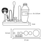 SET MARTINI PLATA (HO 095 - ACERO INOXIDABLE / MADERA) - Image 2
