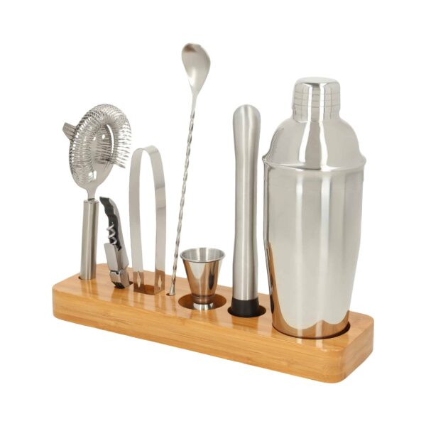 SET MARTINI PLATA (HO 095 - ACERO INOXIDABLE / MADERA)