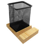 OFICINA NEGRO ORGANZO (O 123 - METAL / BAMBÚ)