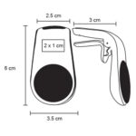 SUJETADOR MOON NEGRO (SO 088 - PLÁSTICO/IMÁN) - Image 4