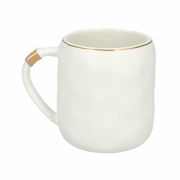 TAZA CANELA BLANCO (HO 106 - CERÁMICA/METAL)