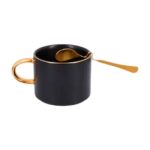 TAZA CAPUCCINO NEGRO (HO 054 - CERÁMICA / METAL)