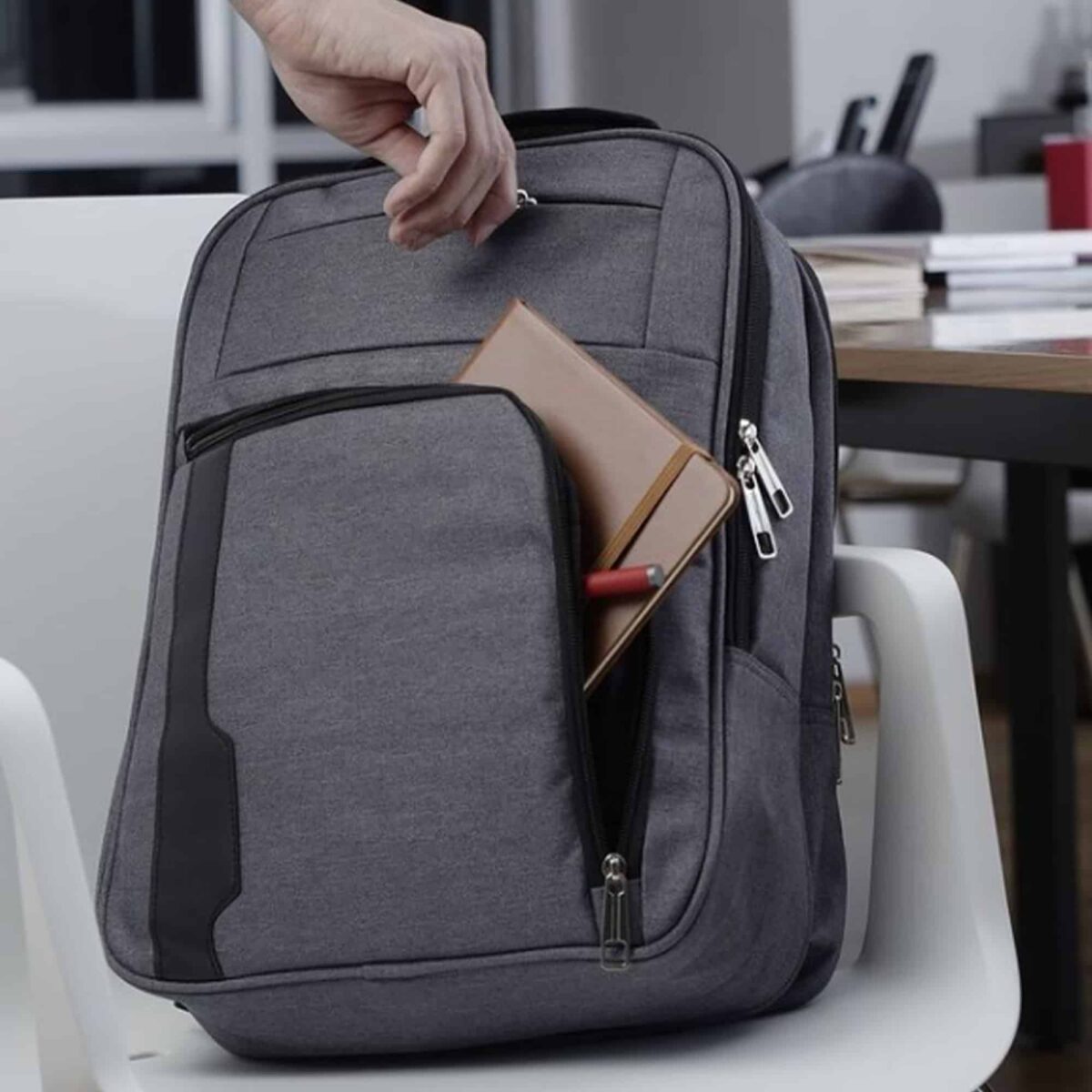 MOCHILA ALBA GRIS (BL 031 - POLIÉSTER) - Image 3