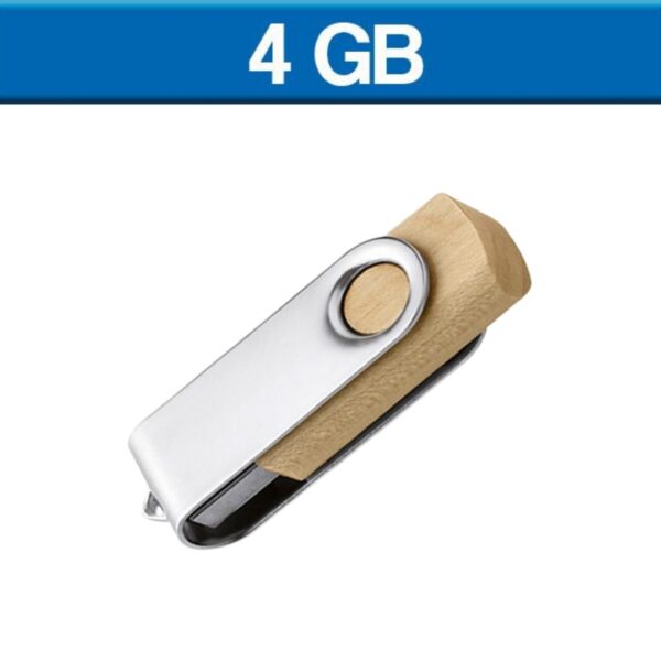 MEMORIA USB CLIP 4GB (USB067-U) MADERA