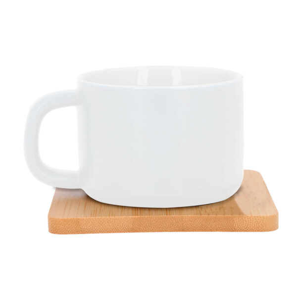 TAZA BLANCO KOPI (HO 144 - CERÁMICA / BAMBÚ)