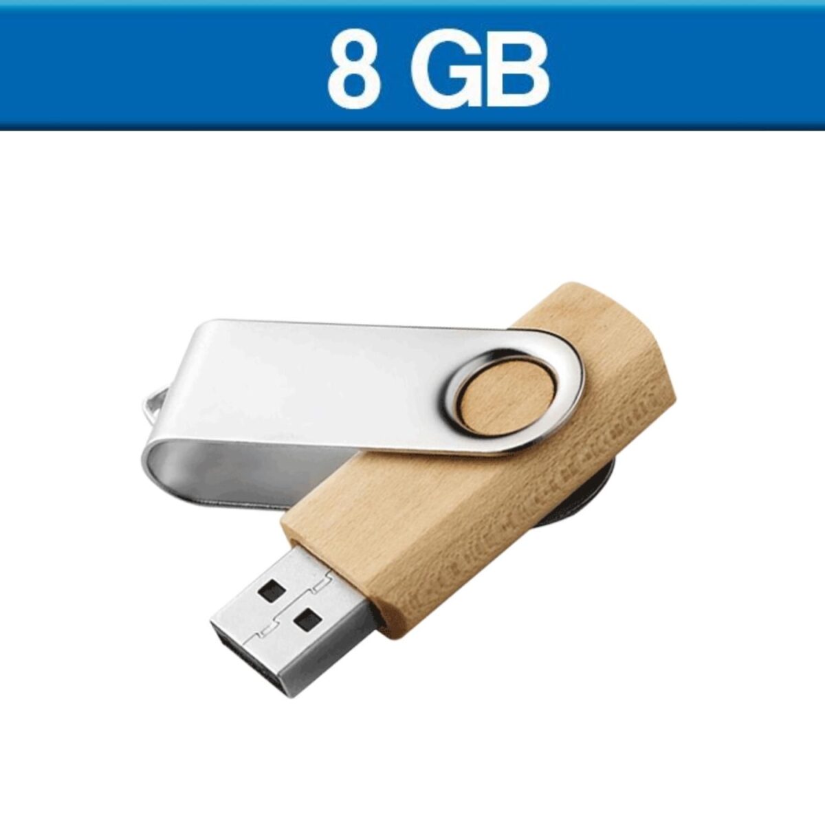 MEMORIA USB CLIP 8GB (USB066-U) MADERA - Image 1