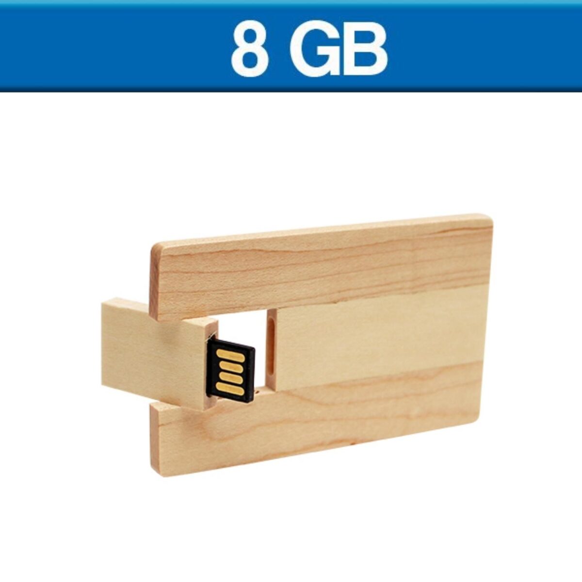 MEMORIA USB WOOD CARD 8GB (USB212-U) NATURAL - Image 1