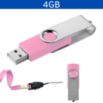 MEMORIA USB LONDON GIRATORIA 4GB (USB010-U) ROSA