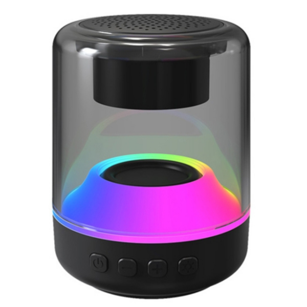 MINI ALTAVOZ BLUETOOTH INALAMBRICO C/LUZ RGB (TEC167-U) NEGRO