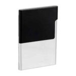 SET GOYAN NEGRO 62200 N (CURPIEL LIBRETA / ACERO INOXIDABLE BOLÍGRAFO / METAL TARJETERO) - Image 3