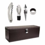 SET PARA VINOS PAMPLONA CAFE 98641 (CURPIEL / METAL / TERCIOPELO) - Image 2