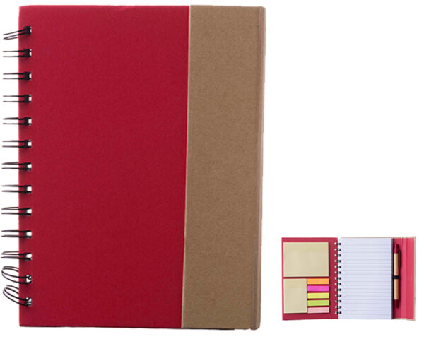 LIBRETA ECOLOGICA MINNA A2100 ROJO (Cartón)