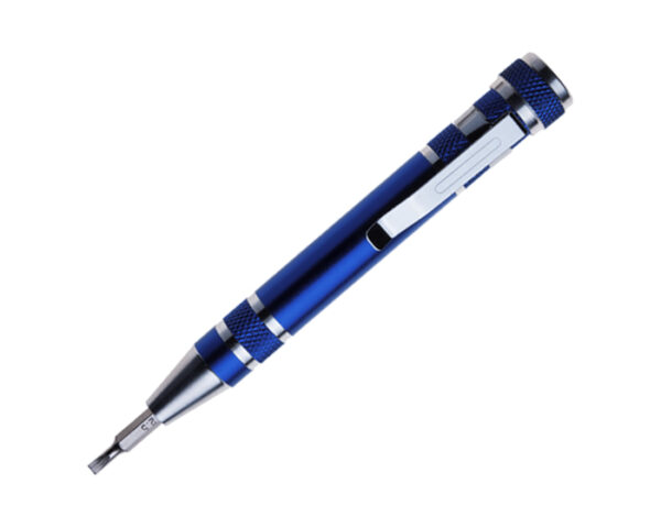 DESARMADOR TIPO PLUMA BARREL A2138 AZUL (Aluminio)