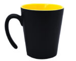 TAZA CONICA MATE 12 OZ MALBEC A2153 AMARILLO (CERÁMICA / A2153.07 /  ARTICULOS PROMOCIONALES)