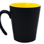TAZA CONICA MATE 12 OZ MALBEC A2153 AMARILLO (CERÁMICA / A2153.07 /  ARTICULOS PROMOCIONALES)
