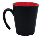 TAZA CONICA MATE 12 OZ MALBEC A2153 ROJO (CERÁMICA / A2153.04 /  ARTICULOS PROMOCIONALES)