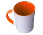 TAZA CONICA BICOLOR 14 OZ BICOLOR ARLES A2154 NARANJA (CERÁMICA / A2154.03 /  ARTICULOS PROMOCIONALES)