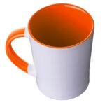 TAZA CONICA BICOLOR 14 OZ BICOLOR ARLES A2154 NARANJA (CERÁMICA / A2154.03 /  ARTICULOS PROMOCIONALES)