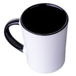 TAZA CONICA BICOLOR 14 OZ BICOLOR ARLES A2154 NEGRO (CERÁMICA / A2154.02 /  ARTICULOS PROMOCIONALES)