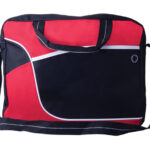 BOLSA TIPO PORTAFOLIO MARLENE A2166-1 ROJOYGRIS (POLIÉSTER 600D / A2166-1.04 /  ARTICULOS PROMOCIONALES)