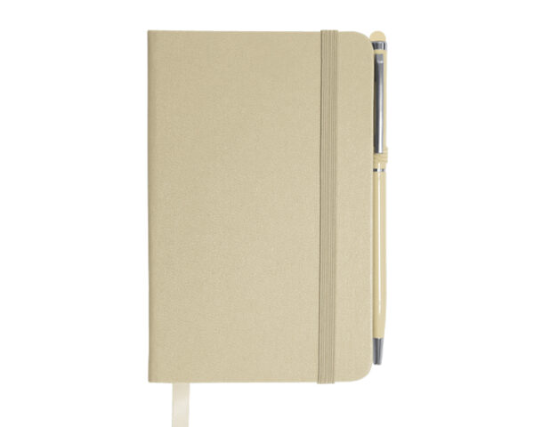 LIBRETA CON BOLIGRAFO AITANA A2182 BEIGE (Algodón)