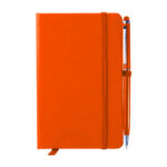 LIBRETA CON BOLIGRAFO AITANA A2182 NARANJA (LIBRETA: CARTÓN PLASTIFICADO / BOLÍGRAFO: ALUMINIO / A2182.03 /  ARTICULOS PROMOCIONALES)