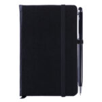 LIBRETA CON BOLIGRAFO AITANA A2182 NEGRO (LIBRETA: CARTÓN PLASTIFICADO / BOLÍGRAFO: ALUMINIO / A2182.02 /  ARTICULOS PROMOCIONALES)