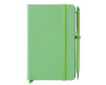 LIBRETA CON BOLIGRAFO AITANA A2182 VERDE CLARO (LIBRETA: CARTÓN PLASTIFICADO / BOLÍGRAFO: ALUMINIO / A2182.08 /  ARTICULOS PROMOCIONALES)