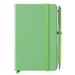 LIBRETA CON BOLIGRAFO AITANA A2182 VERDE CLARO (LIBRETA: CARTÓN PLASTIFICADO / BOLÍGRAFO: ALUMINIO / A2182.08 /  ARTICULOS PROMOCIONALES)