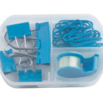 SET DE PAPELERIA TRIM A2221 AZUL CLARO (PLÁSTICO PP / A2221.10 /  ARTICULOS PROMOCIONALES)