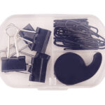 SET DE PAPELERIA TRIM A2221 NEGRO (PLÁSTICO PP / A2221.02 /  ARTICULOS PROMOCIONALES)