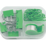 SET DE PAPELERIA TRIM A2221 VERDE CLARO (PLÁSTICO PP / A2221.08 /  ARTICULOS PROMOCIONALES)