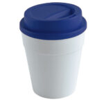 VASO 350 ML. CON TAPA DE PLASTICO LATE A2234 AZUL (PLÁSTICO PP / A2234.09 /  ARTICULOS PROMOCIONALES)