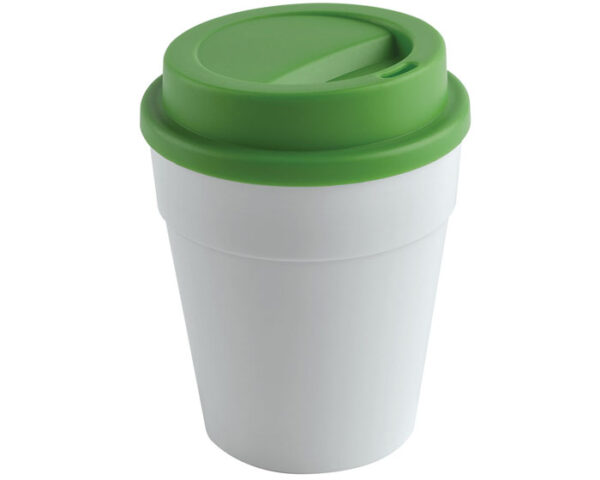 VASO 350 ML. CON TAPA DE PLASTICO LATE A2234 VERDE CLARO (Plástico PP)