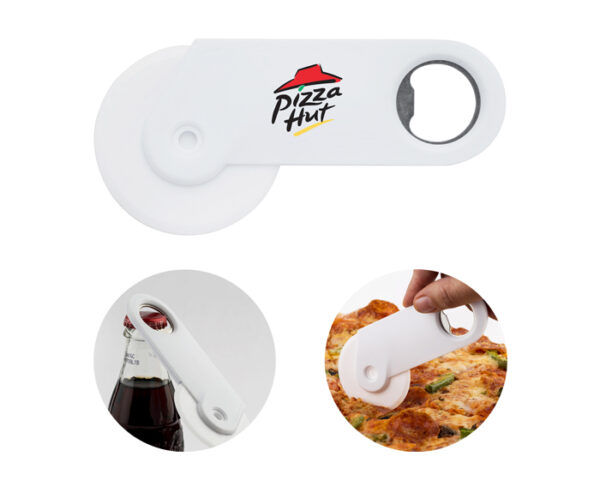 CORTADOR DE PLASTICO PARA PIZZA Y BOTELLAS RAFAELLO A2239 BLANCO (Plástico PP / Acero Inoxidable) - Imagen 3