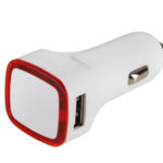 CARGADOR PARA AUTOMOVIL MOBICAR A2277 ROJO (PLÁSTICO ABS / METAL / A2277.04 /  ARTICULOS PROMOCIONALES)