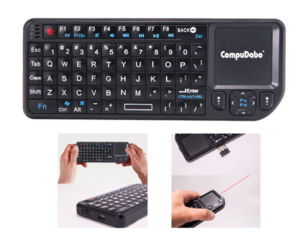 MINI TECLADO INALÁMBRICO INDEX A2318 NEGRO (Plástico ABS) - Imagen 3