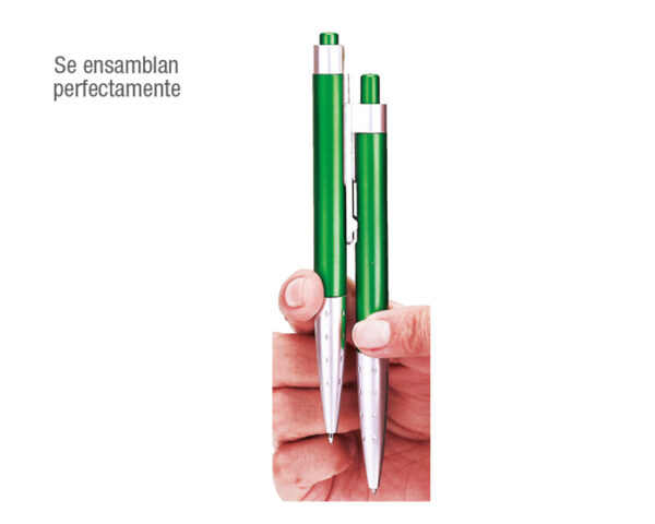 BOLÍGRAFO Y LAPICERO DE PLÁSTICO VERONA A2412 VERDE (Plástico) - Imagen 2