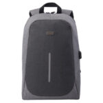MOCHILA BACKPACK ANTIRROBO SECURE A2441 GRIS (POLIÉSTER 600D / A2441.22 /  ARTICULOS PROMOCIONALES)