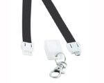 COLLAR CARGADOR 2 EN 1 EXPO A2452 NEGRO (PVC / A2452.02 /  ARTICULOS PROMOCIONALES)