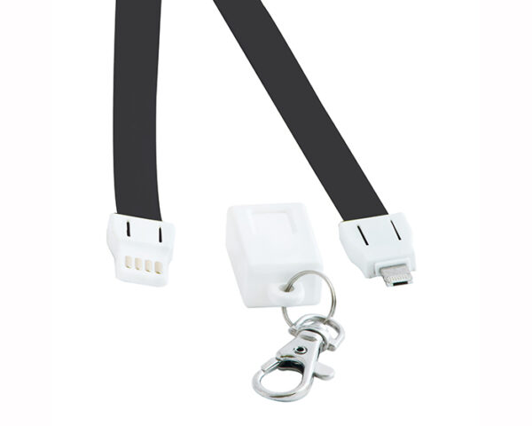 COLLAR CARGADOR 2 EN 1 EXPO A2452 NEGRO (PVC)