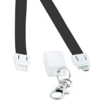 COLLAR CARGADOR 2 EN 1 EXPO A2452 NEGRO (PVC / A2452.02 /  ARTICULOS PROMOCIONALES)