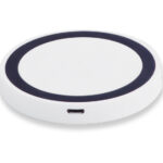 BASE CARGADOR INALÁMBRICO CAP. 1500 MAH TESLA A2454 NEGRO (PLÁSTICO ABS / A2454.02 /  ARTICULOS PROMOCIONALES)