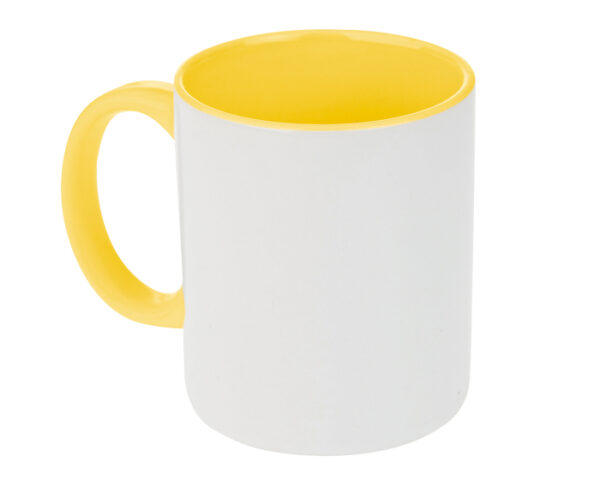 TAZA BICOLOR ALINE A2463 AMARILLO (Cerámica)