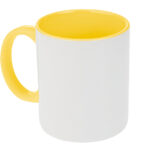 TARRO BICOLOR DE SUBLIMACIÓN 11 OZ ALINE A2463 AMARILLO (CERÁMICA / A2463.07 /  ARTICULOS PROMOCIONALES)